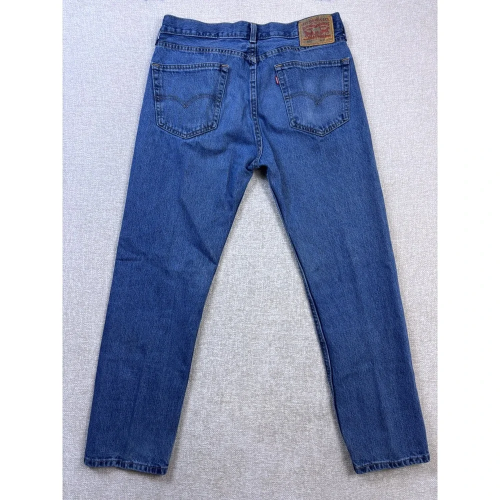 Levis 505 Regular Fit Straight Leg Jeans Mens 33x30 Blue Denim 00505-4891